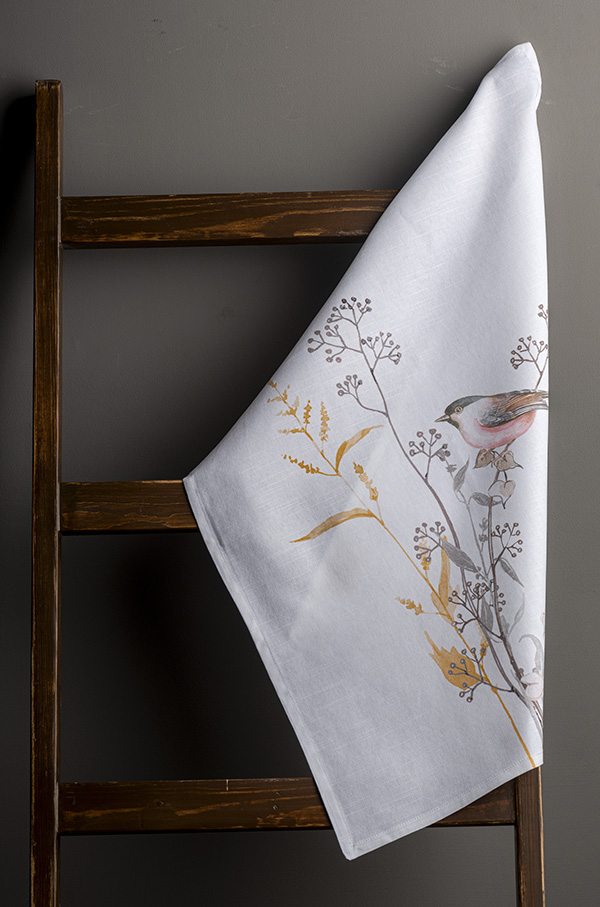 Pair of Mint and White Embroidered Kitchen towels – Madame de la Maison